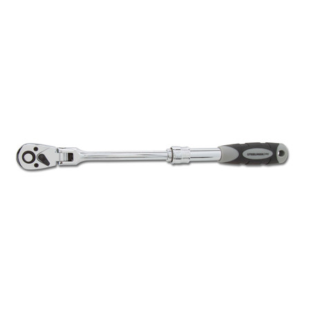 STEELMAN 3/8-Inch Drive 72-Tooth Extendable Flex-Head Ratchet (9.5 - 13.5-Inch Length) 96755